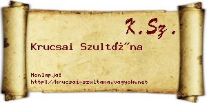 Krucsai Szultána névjegykártya